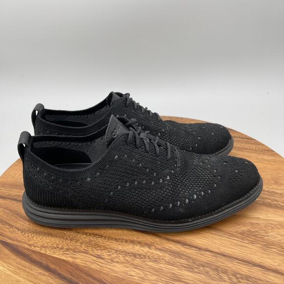 Cole Haan Grand Stitchlite Oxfords Mens Size 9.5 M Black Casual Comfort Wingtip main image 7